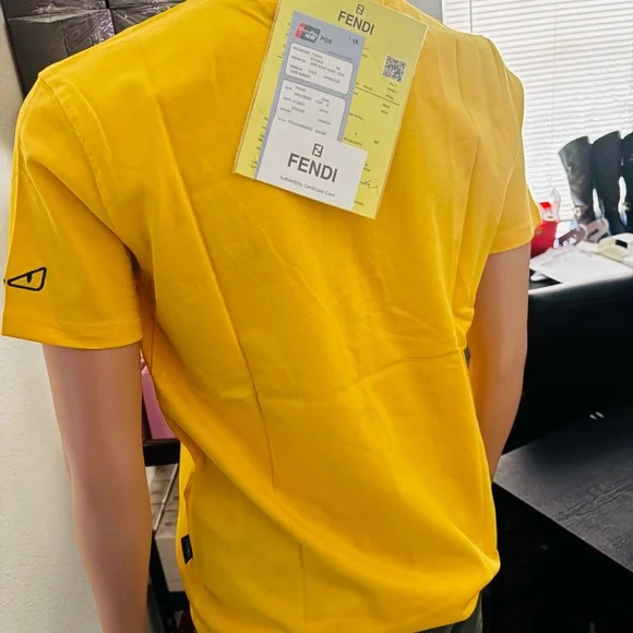 Fendi Roma Bold Yellow Tee - Picture 2 of 4